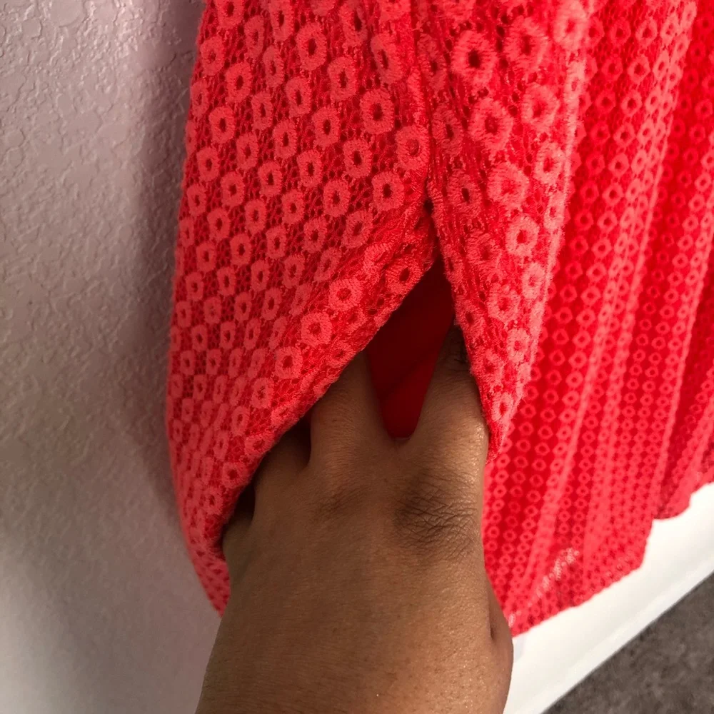 Apt. 9 Coral Eyelet Sleeveless Dress w/ Pockets - Picture 5 of 7